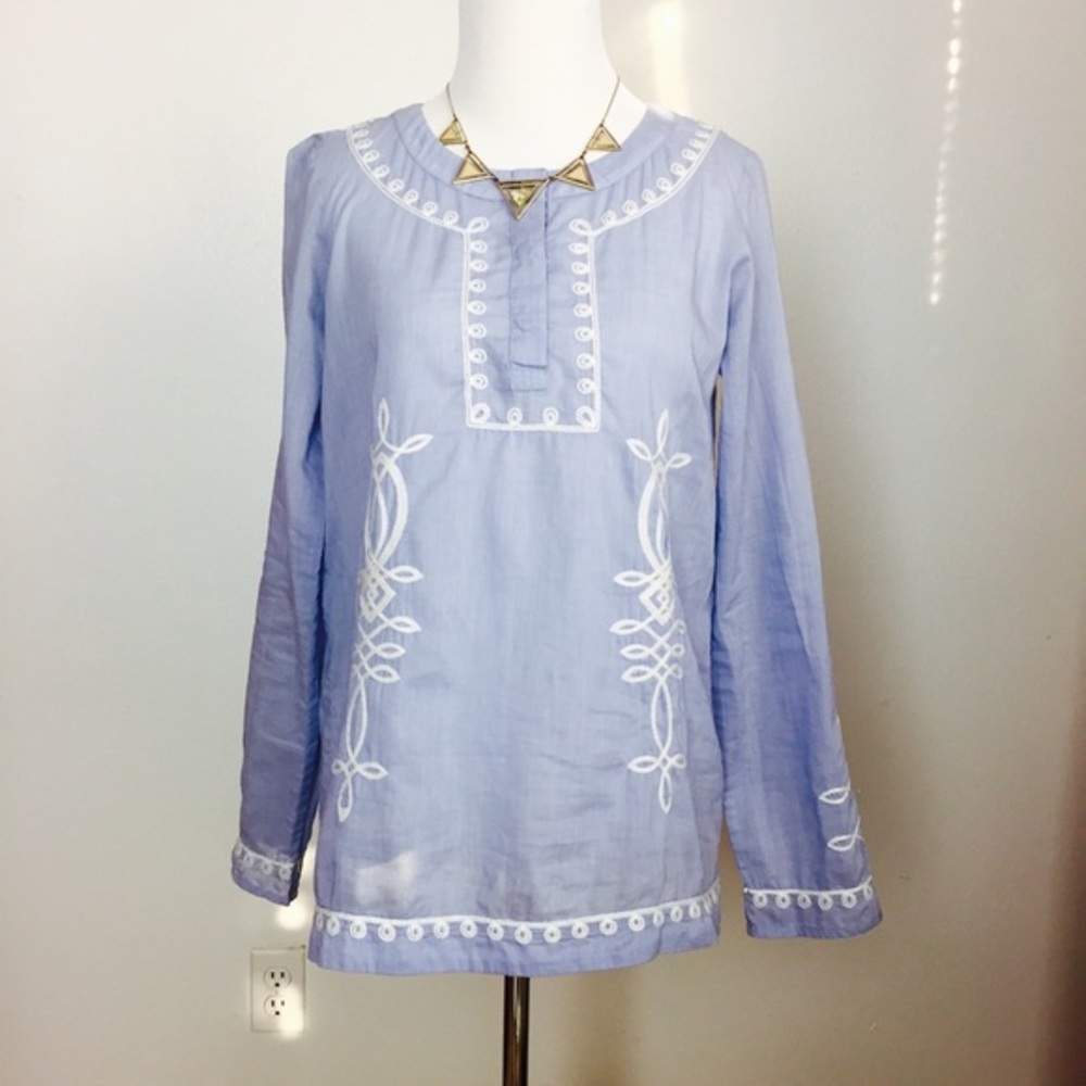 BANANA REPUBLIC boho embroidered blouse